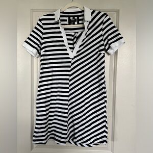 Maeve by Anthropologie 100% Cotton Black and White Short Sleeve Dress Si…